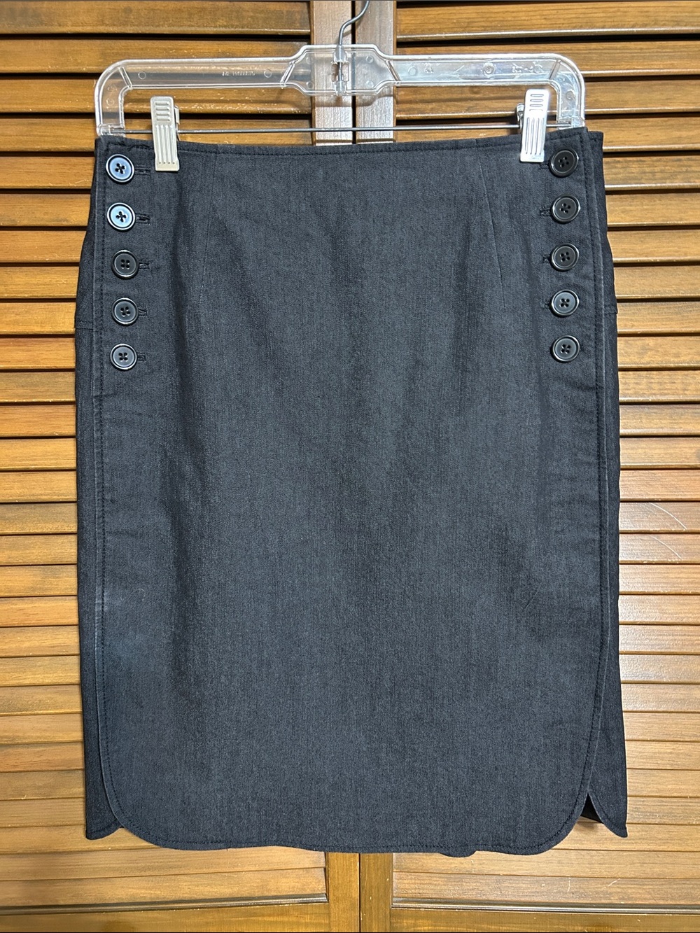 Lifestyle Attitude Dark Wash Denim Wrap-style Pencil Skirt Size 6